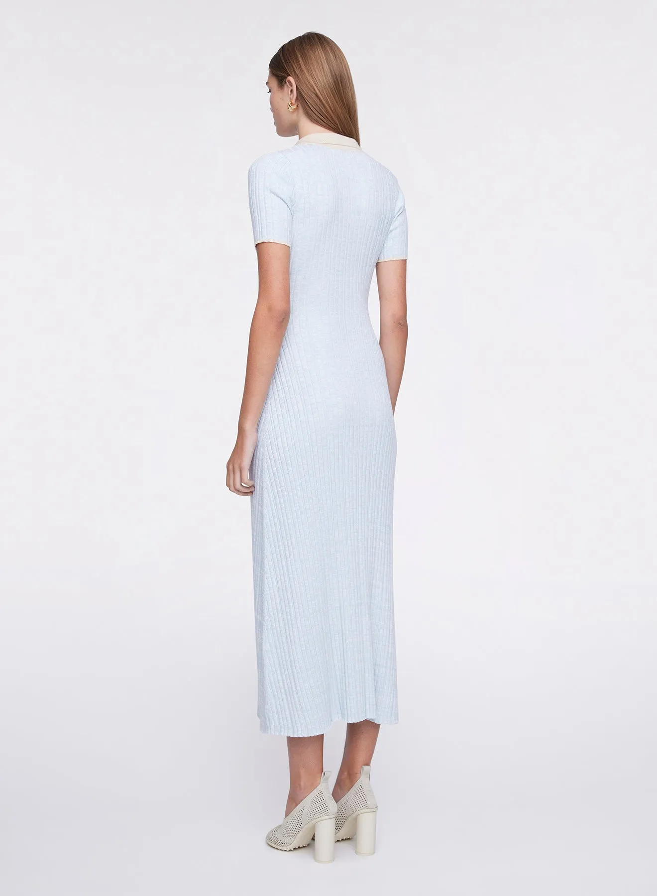 PENELOPE DRESS (POLAR W/ MALT TRIM)