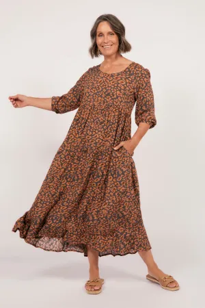 Sabre 3/4 Sleeve Dress in Cheetah