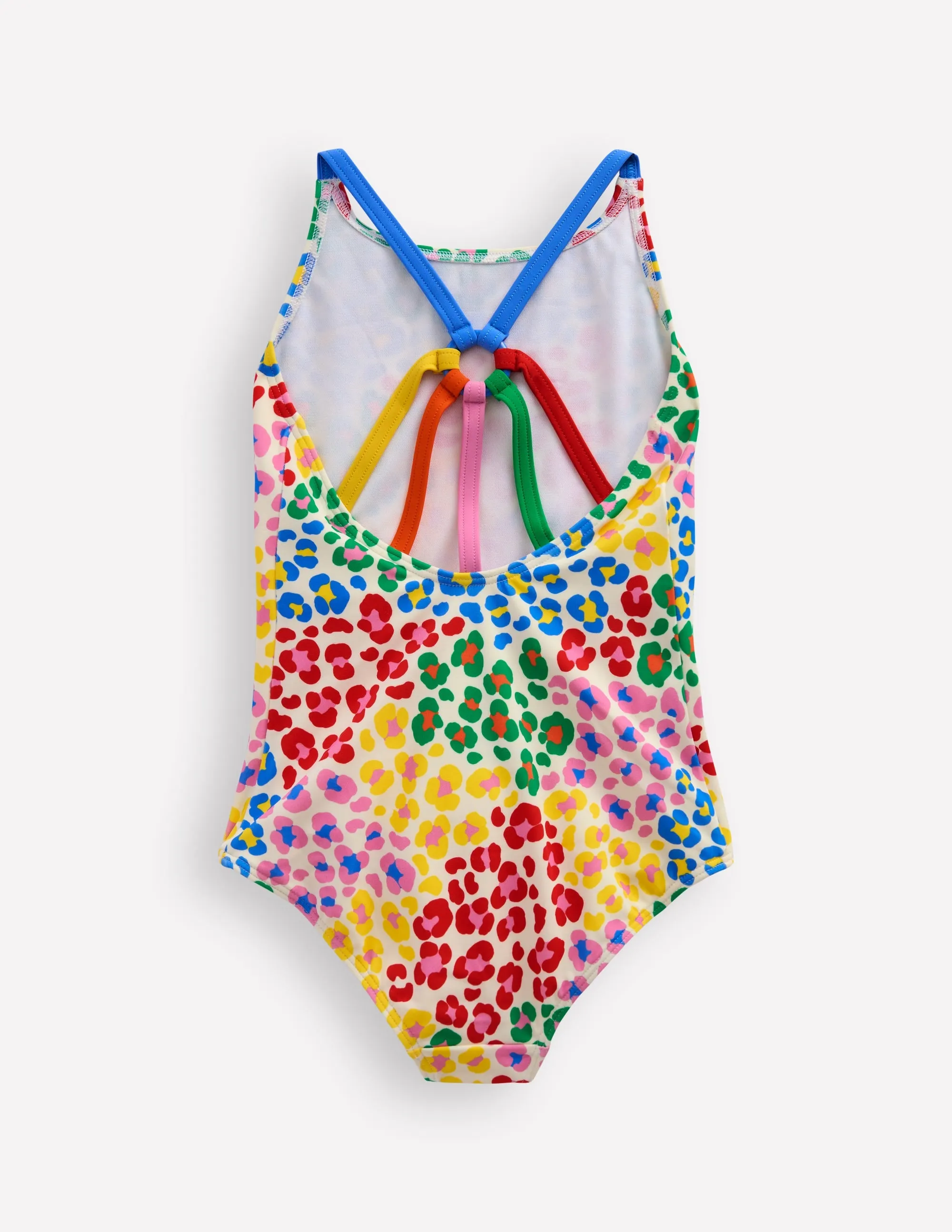 Selena Rainbow Strap Swimsuit-Multi Rainbow Leopard
