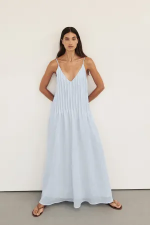 TAHLIA CORNFLOWER RAMIE MIDI DRESS