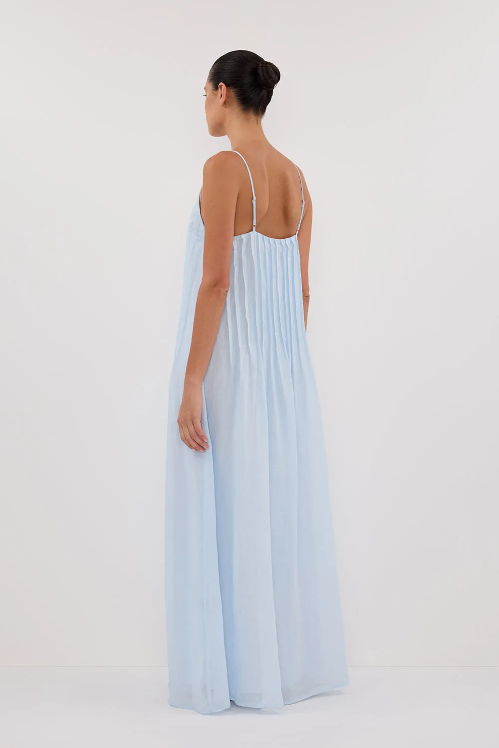 TAHLIA CORNFLOWER RAMIE MIDI DRESS
