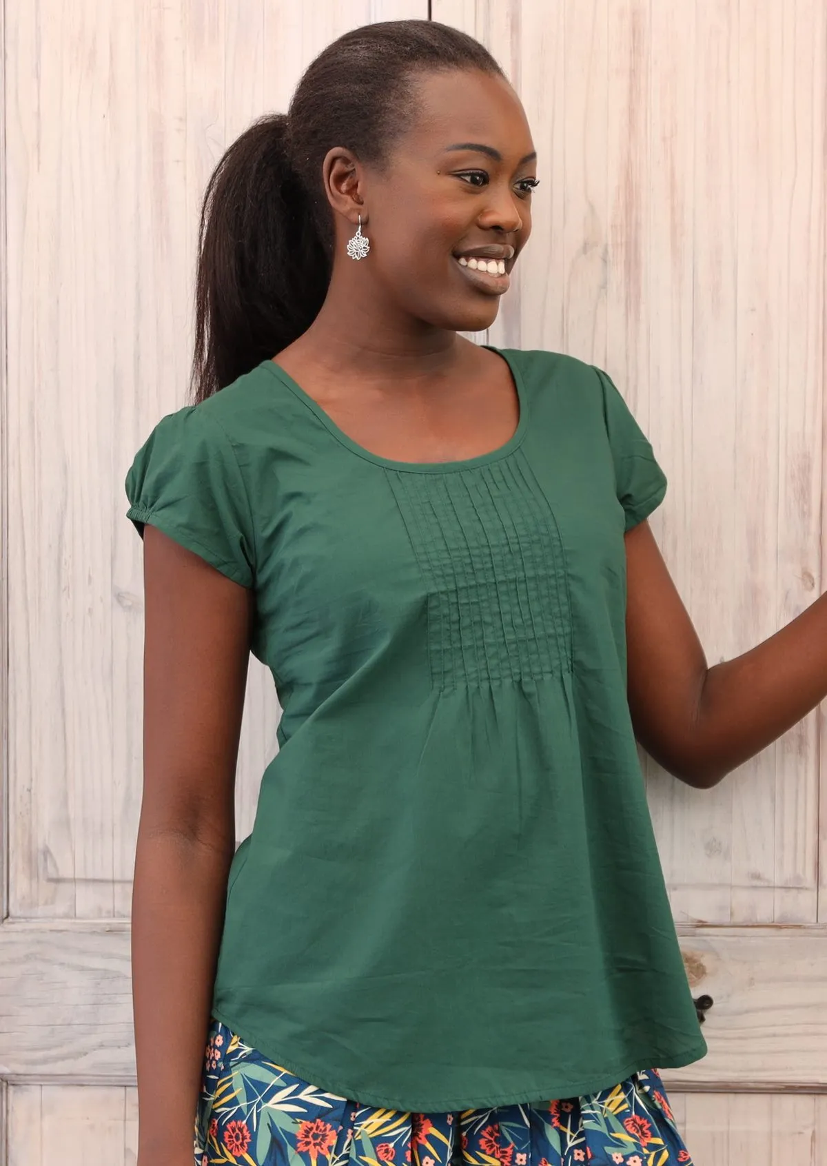 Tulsi Top Hunter Green