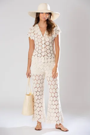 Vienna Cosmos Flower Lace Blouse