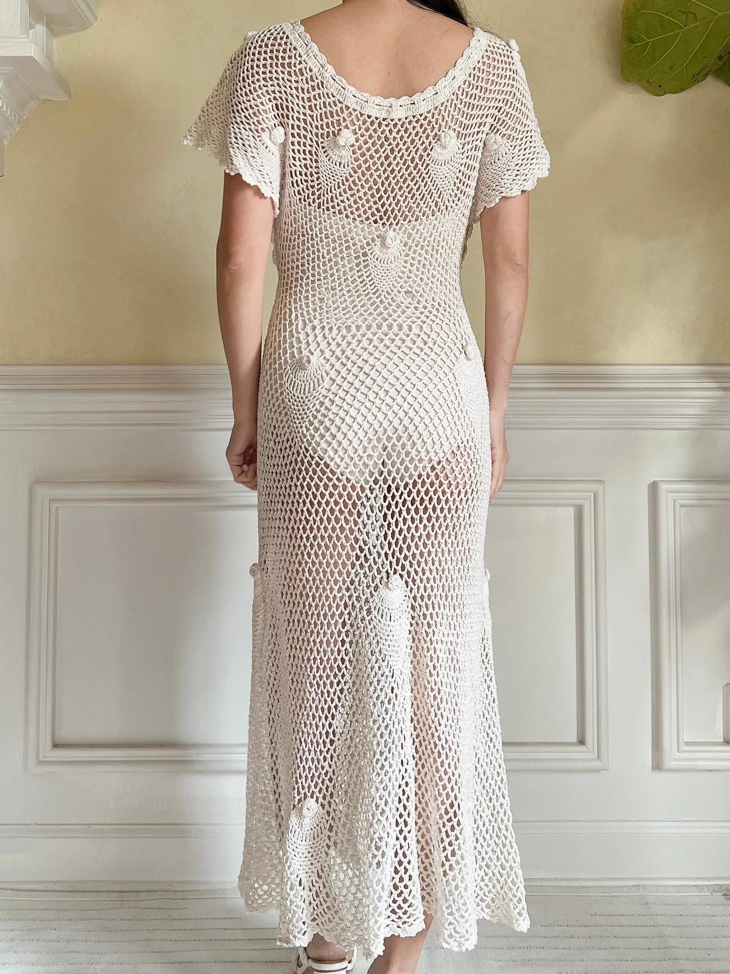 Vintage Crochet Dress - S-M