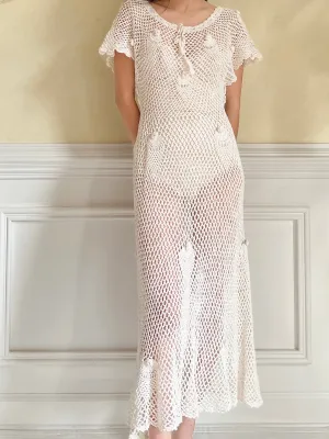 Vintage Crochet Dress - S-M
