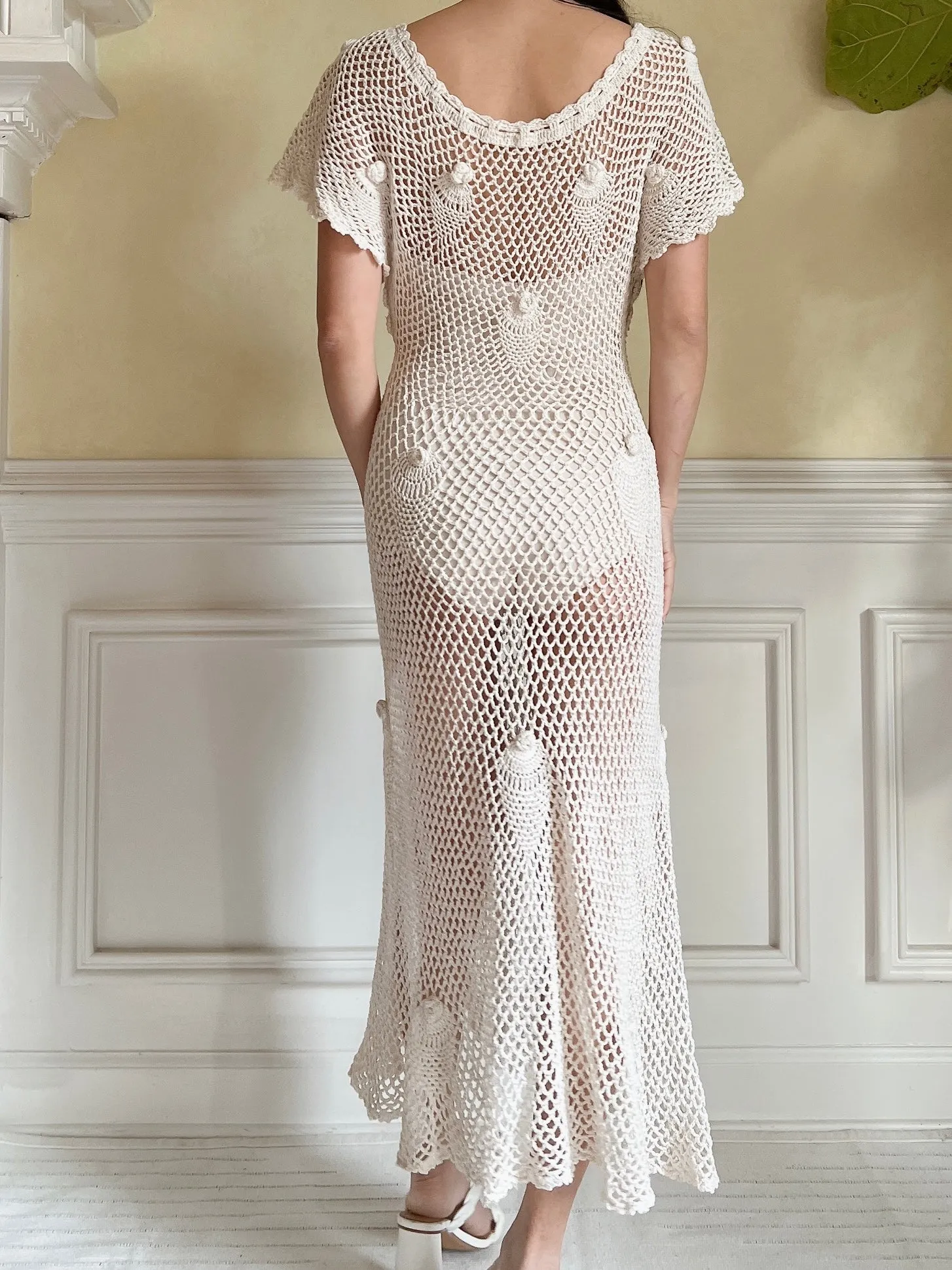 Vintage Crochet Dress - S-M