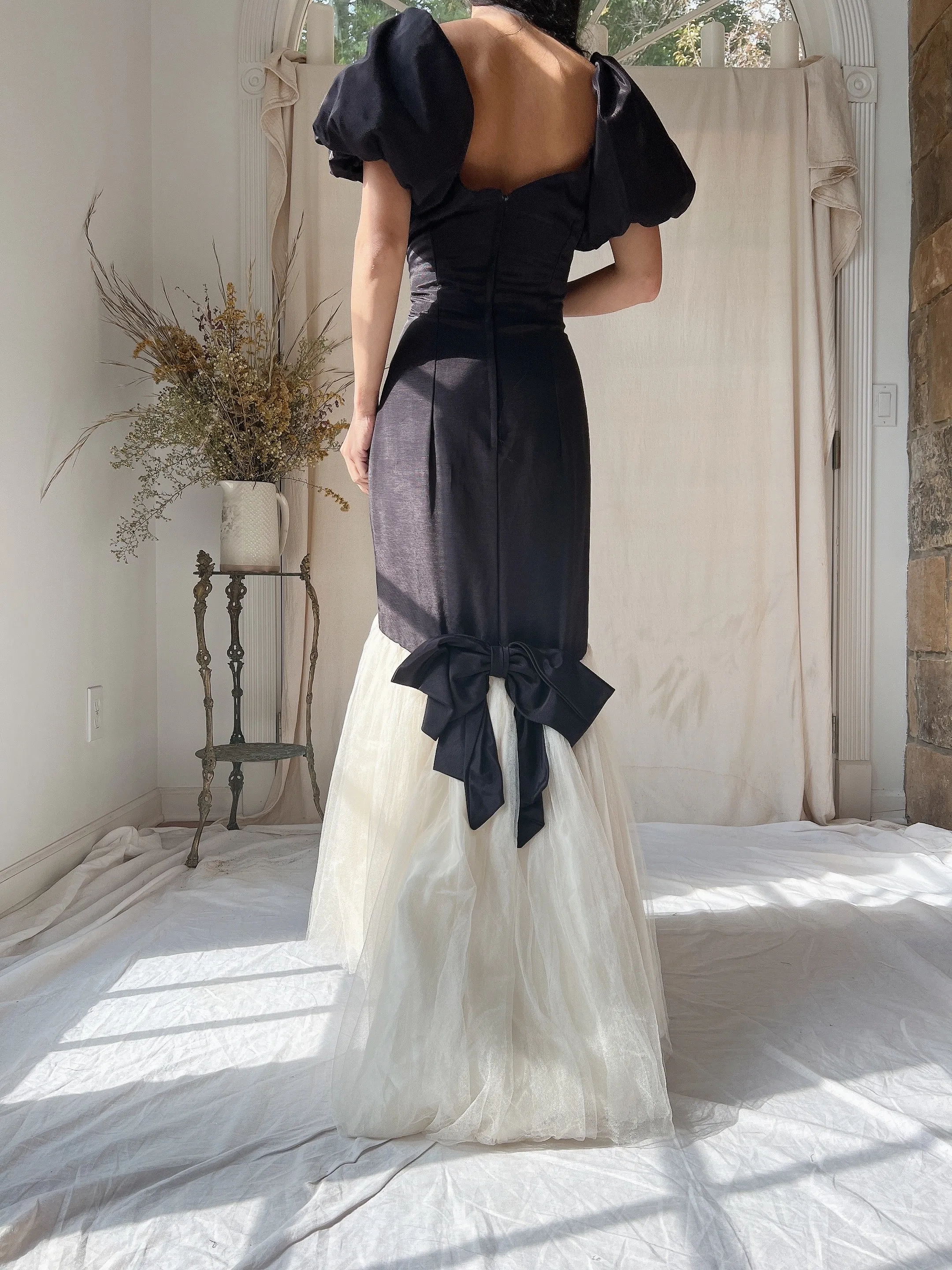 Vintage Grossgrain and Tulle Dress - M