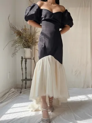 Vintage Grossgrain and Tulle Dress - M