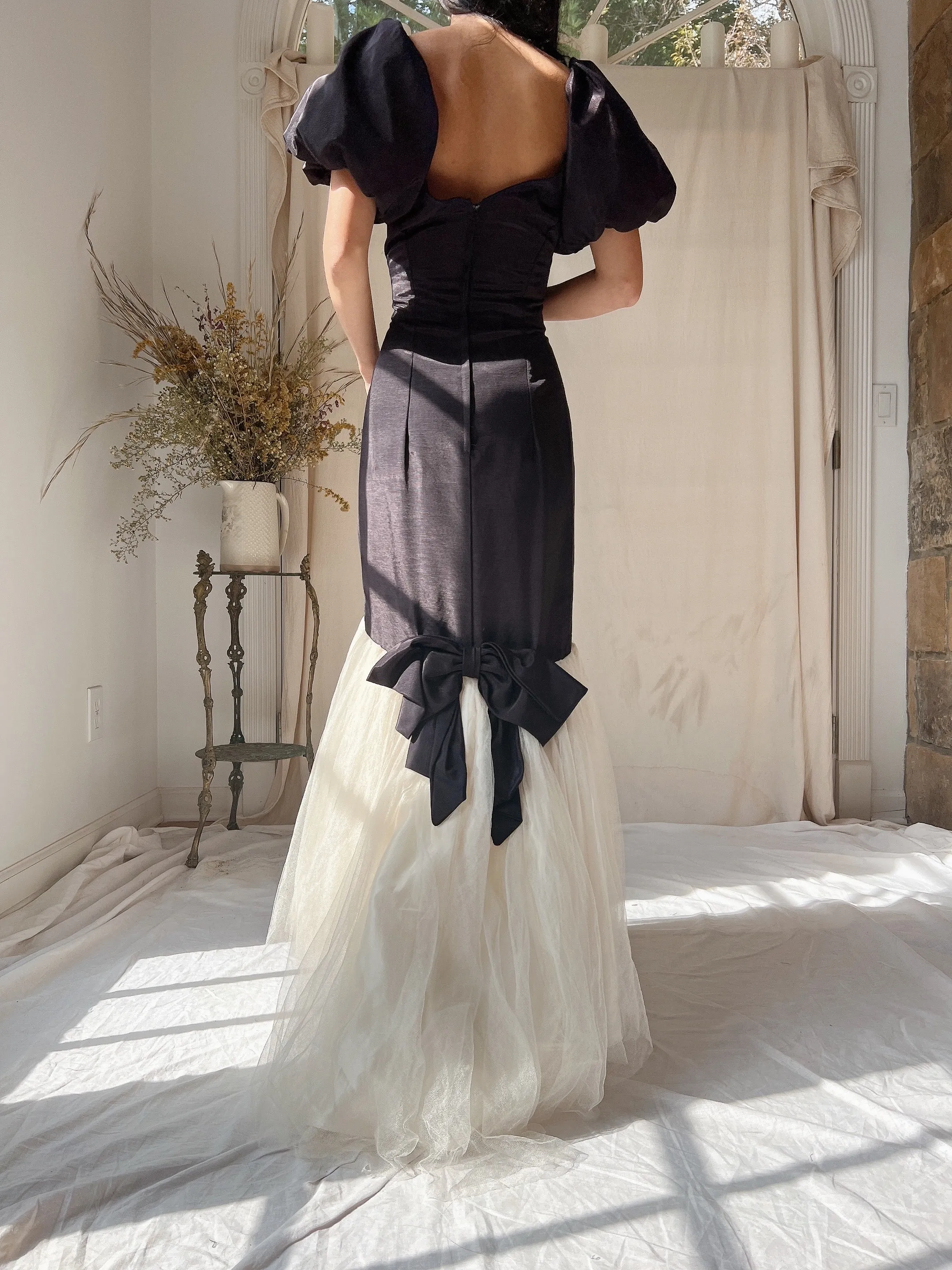 Vintage Grossgrain and Tulle Dress - M
