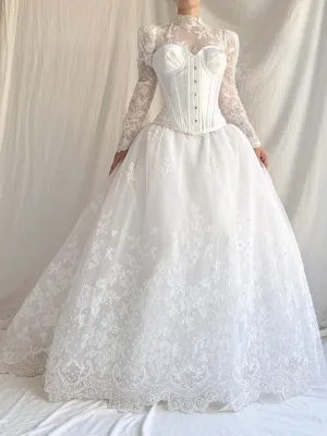 Vintage Lace Dress with Corset - S/M