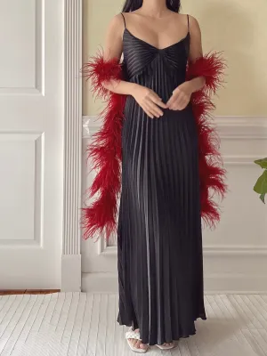 Vintage Pleated Dress - M