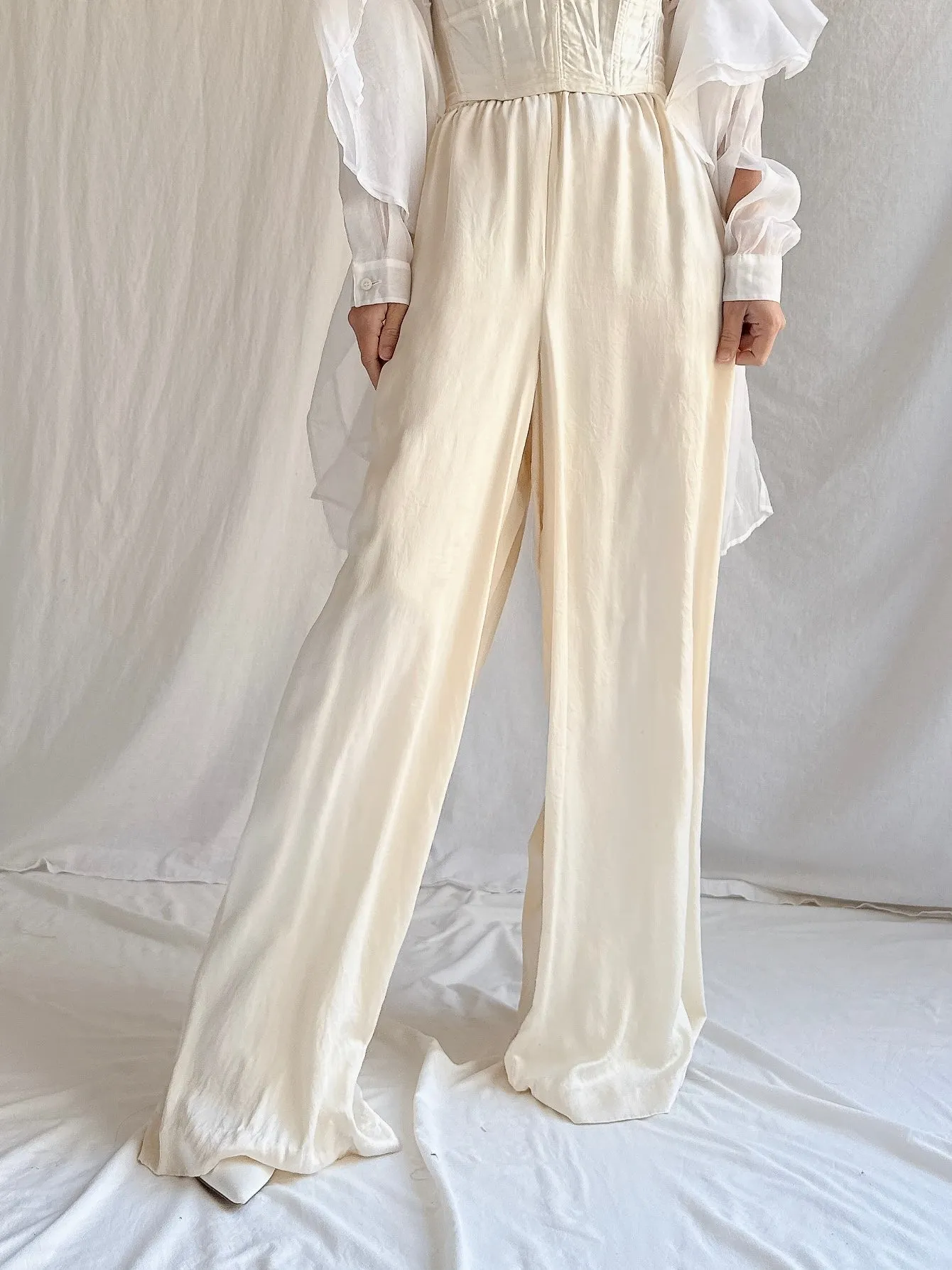 Vintage Silk Trousers - M