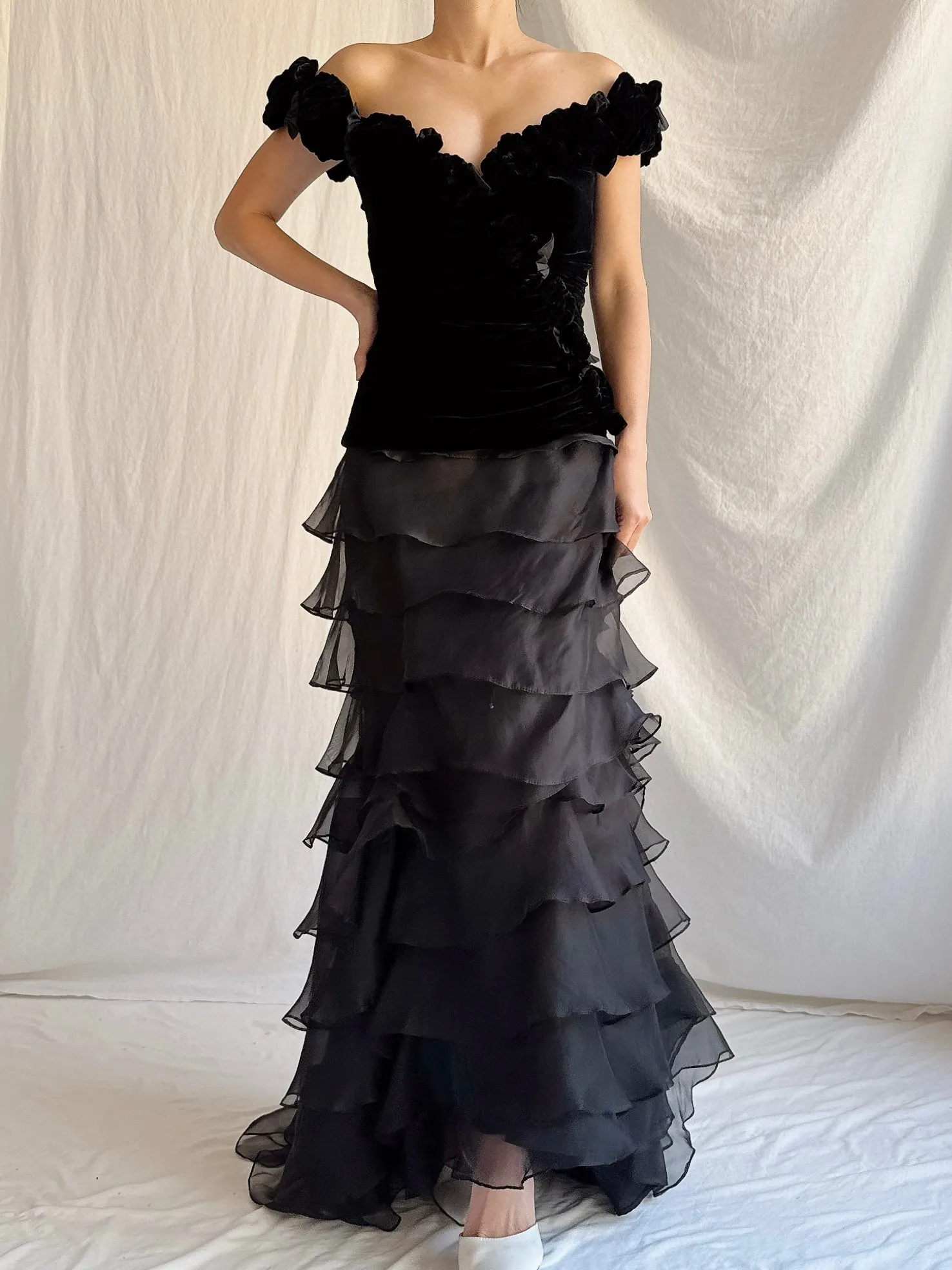 Vintage Velvet and Silk Organza Set - M/L