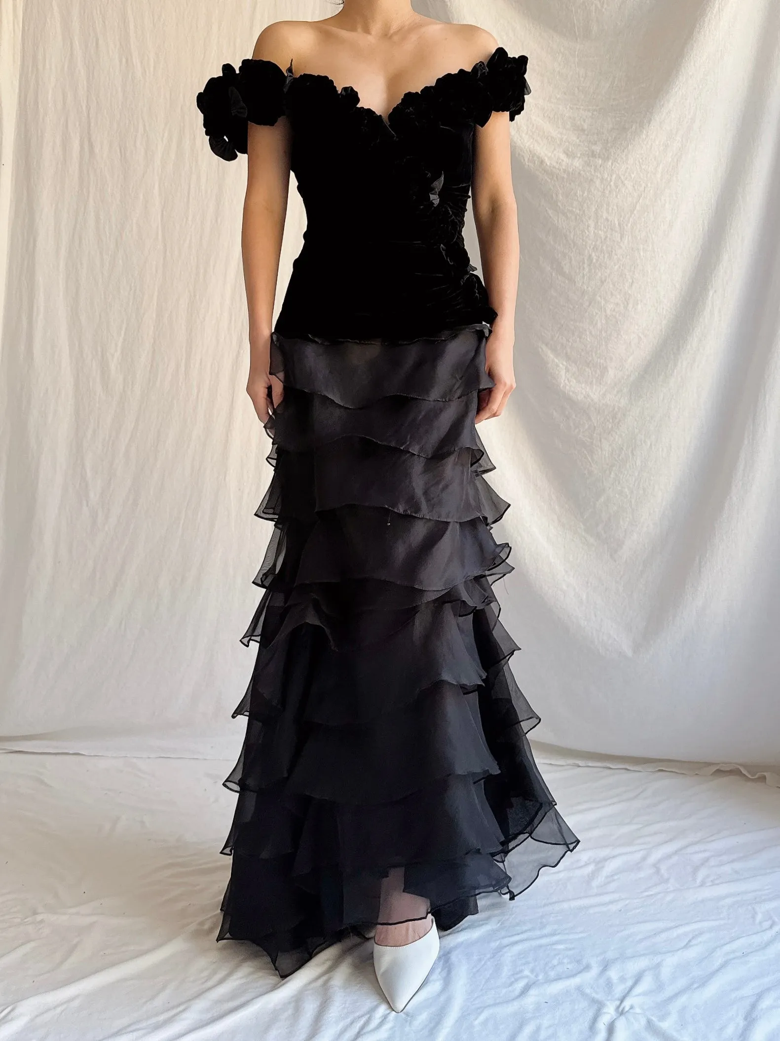 Vintage Velvet and Silk Organza Set - M/L