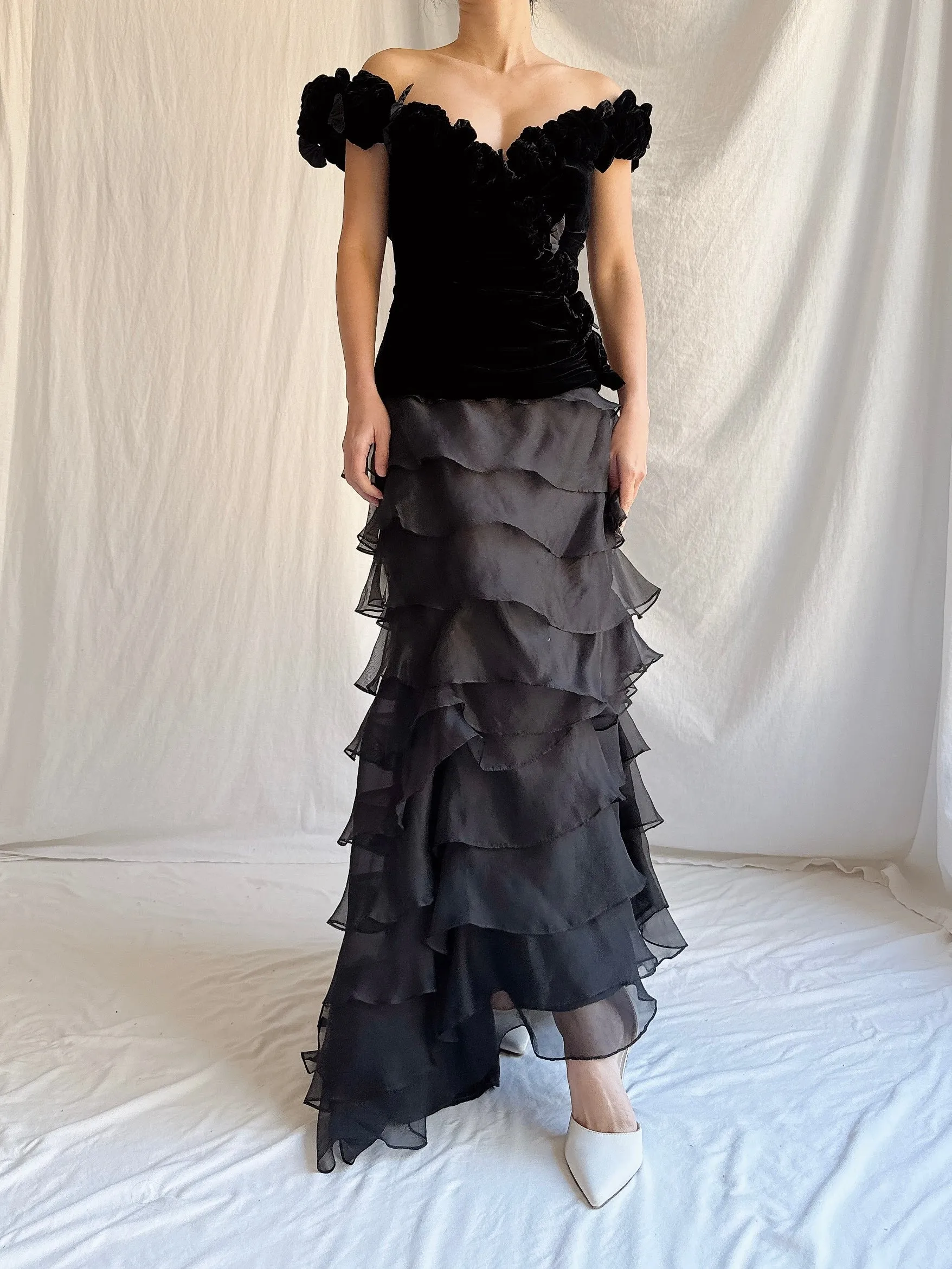 Vintage Velvet and Silk Organza Set - M/L