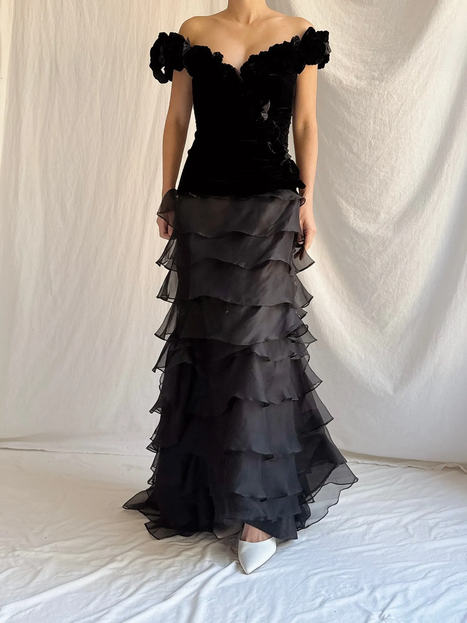 Vintage Velvet and Silk Organza Set - M/L