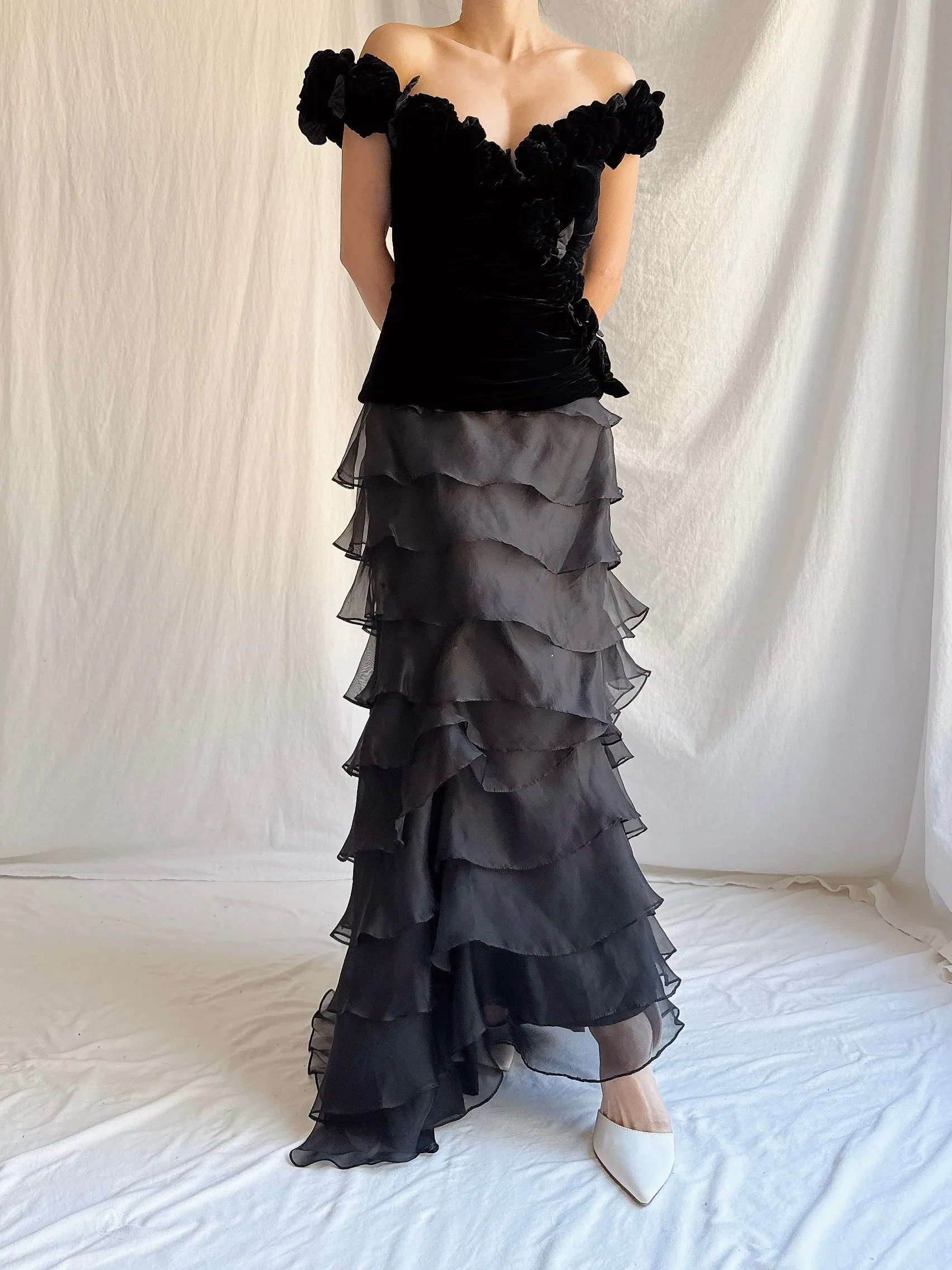 Vintage Velvet and Silk Organza Set - M/L