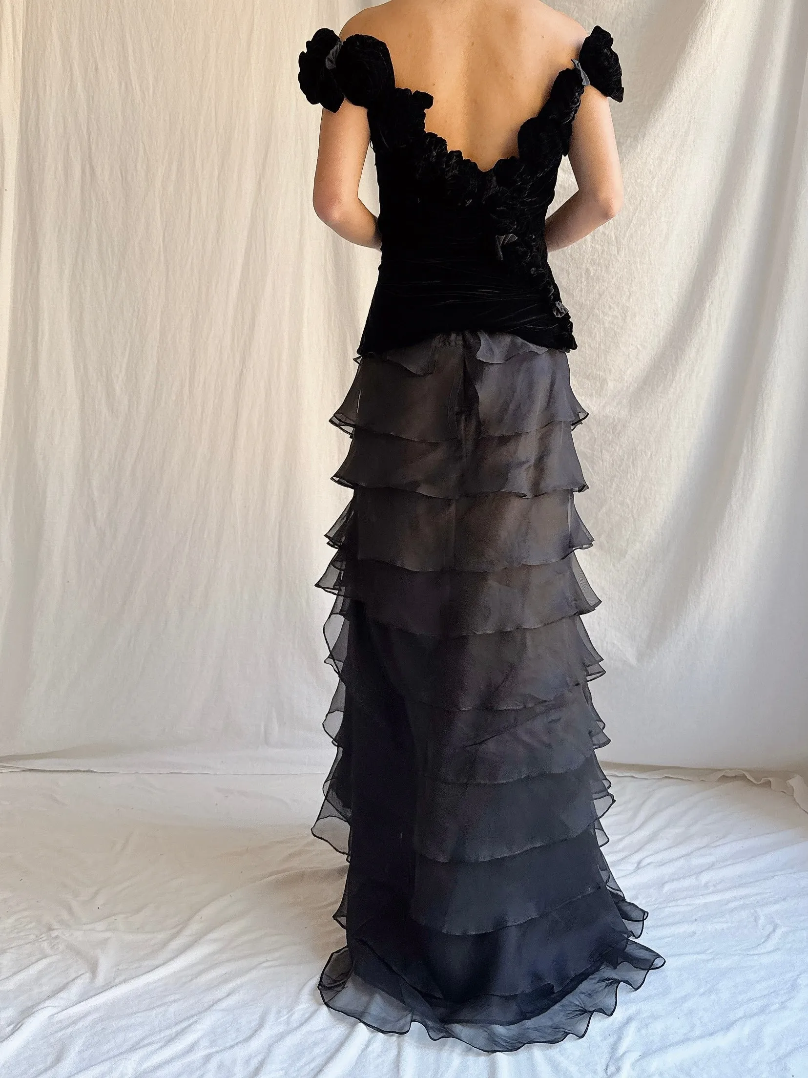 Vintage Velvet and Silk Organza Set - M/L