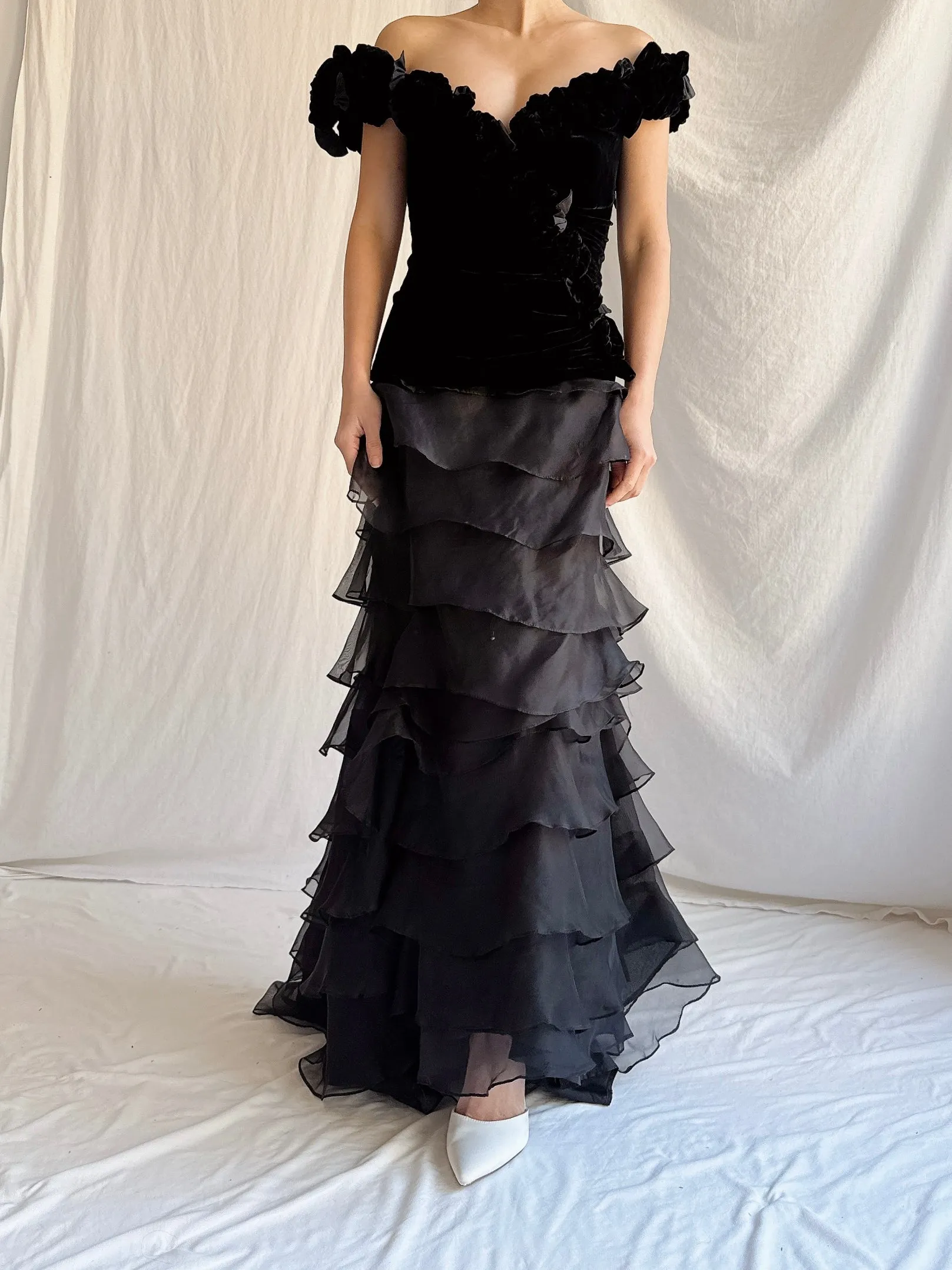 Vintage Velvet and Silk Organza Set - M/L
