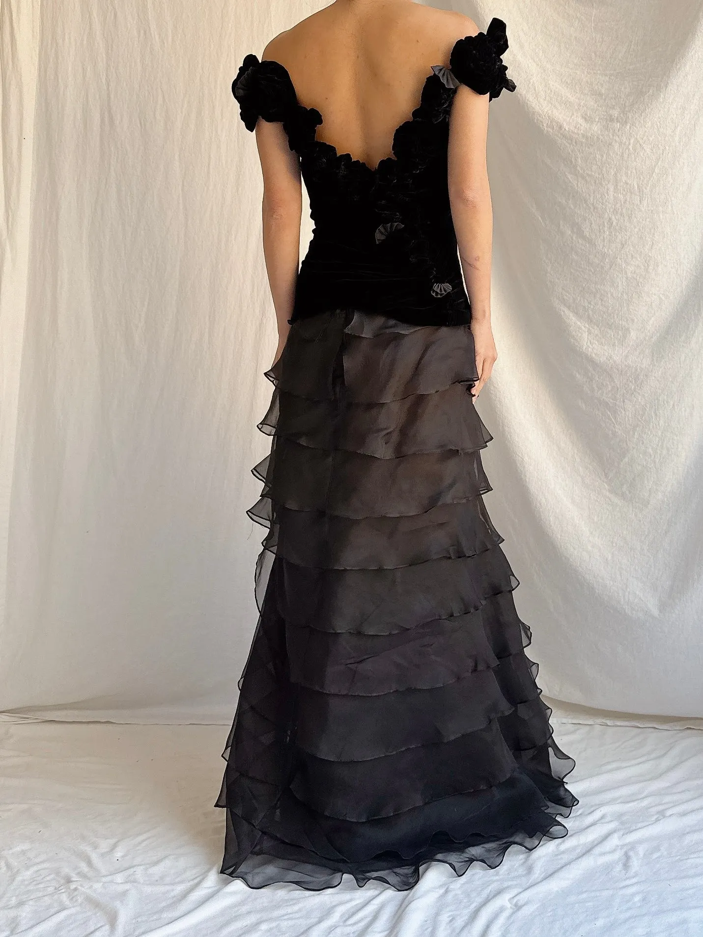 Vintage Velvet and Silk Organza Set - M/L