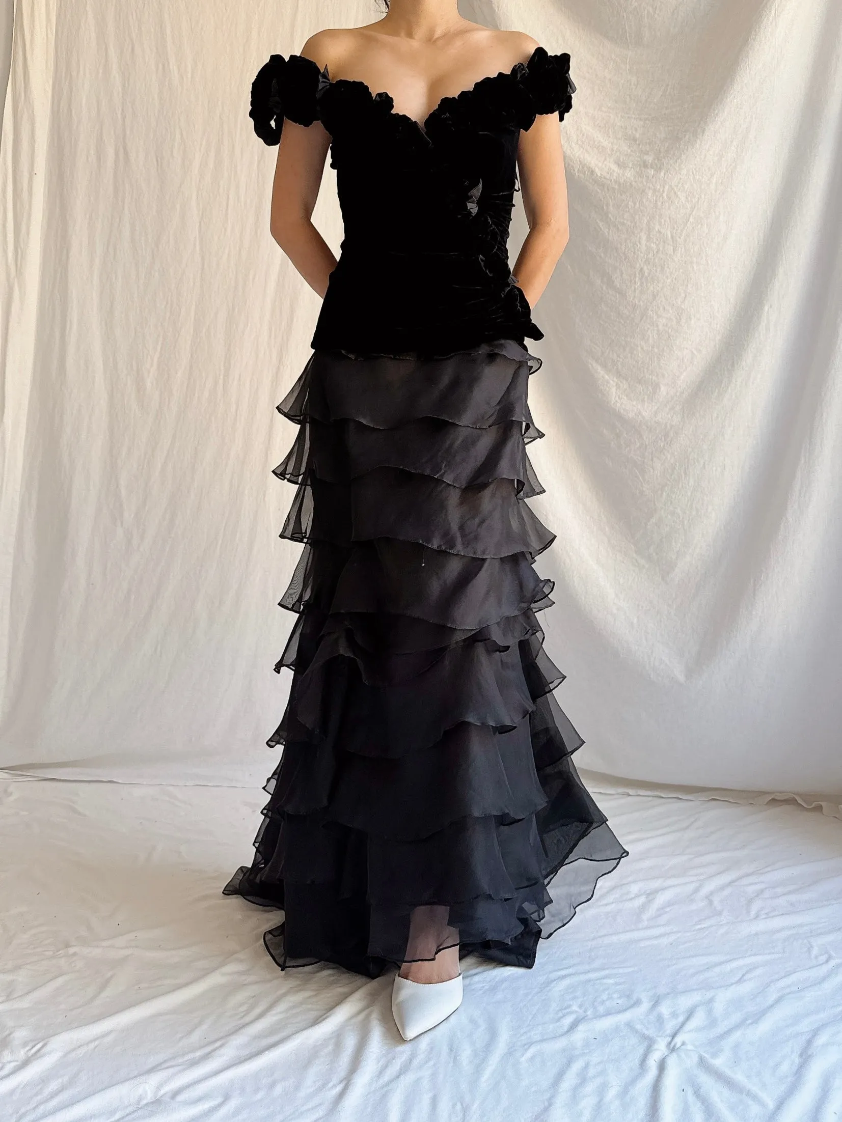 Vintage Velvet and Silk Organza Set - M/L