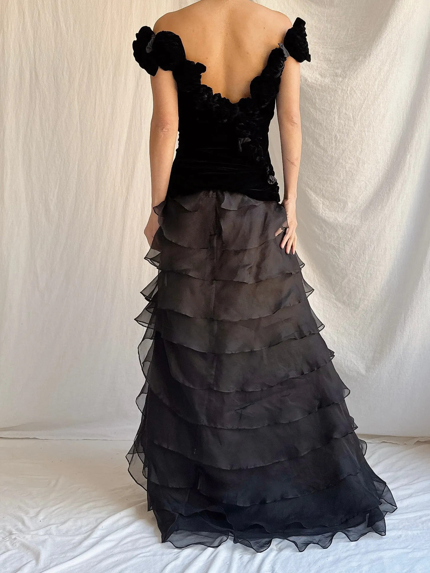 Vintage Velvet and Silk Organza Set - M/L