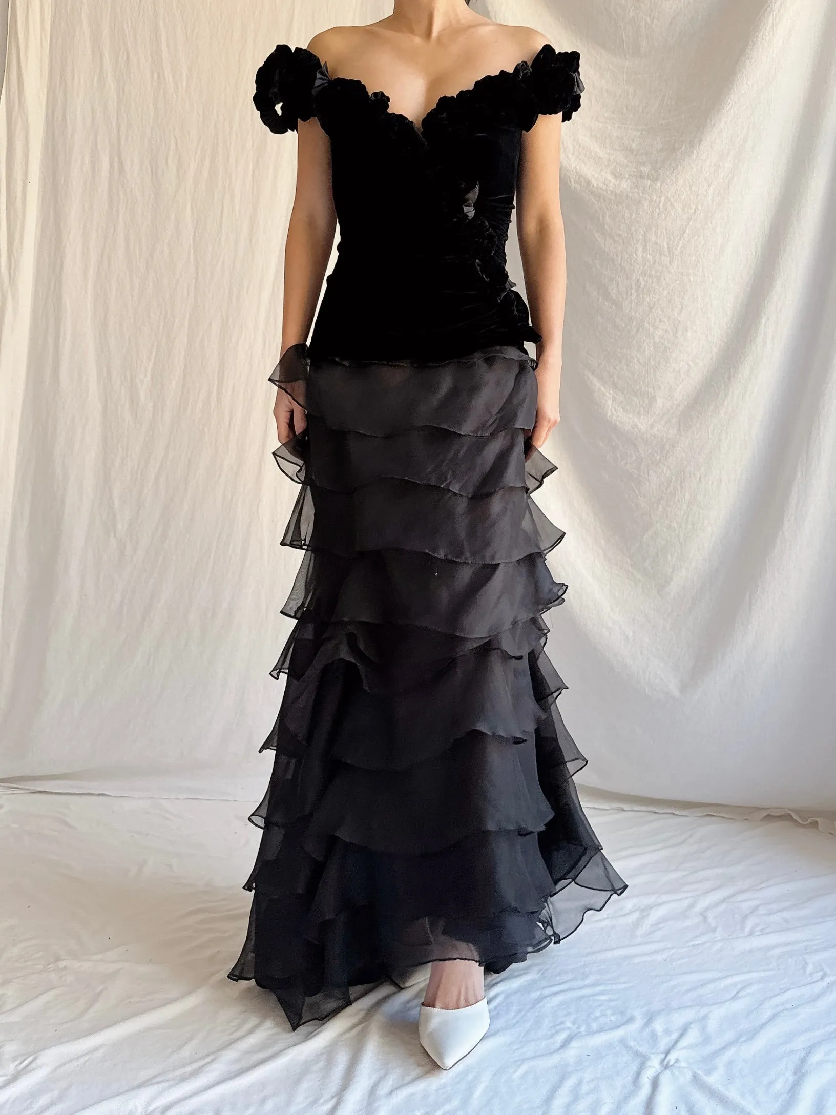 Vintage Velvet and Silk Organza Set - M/L