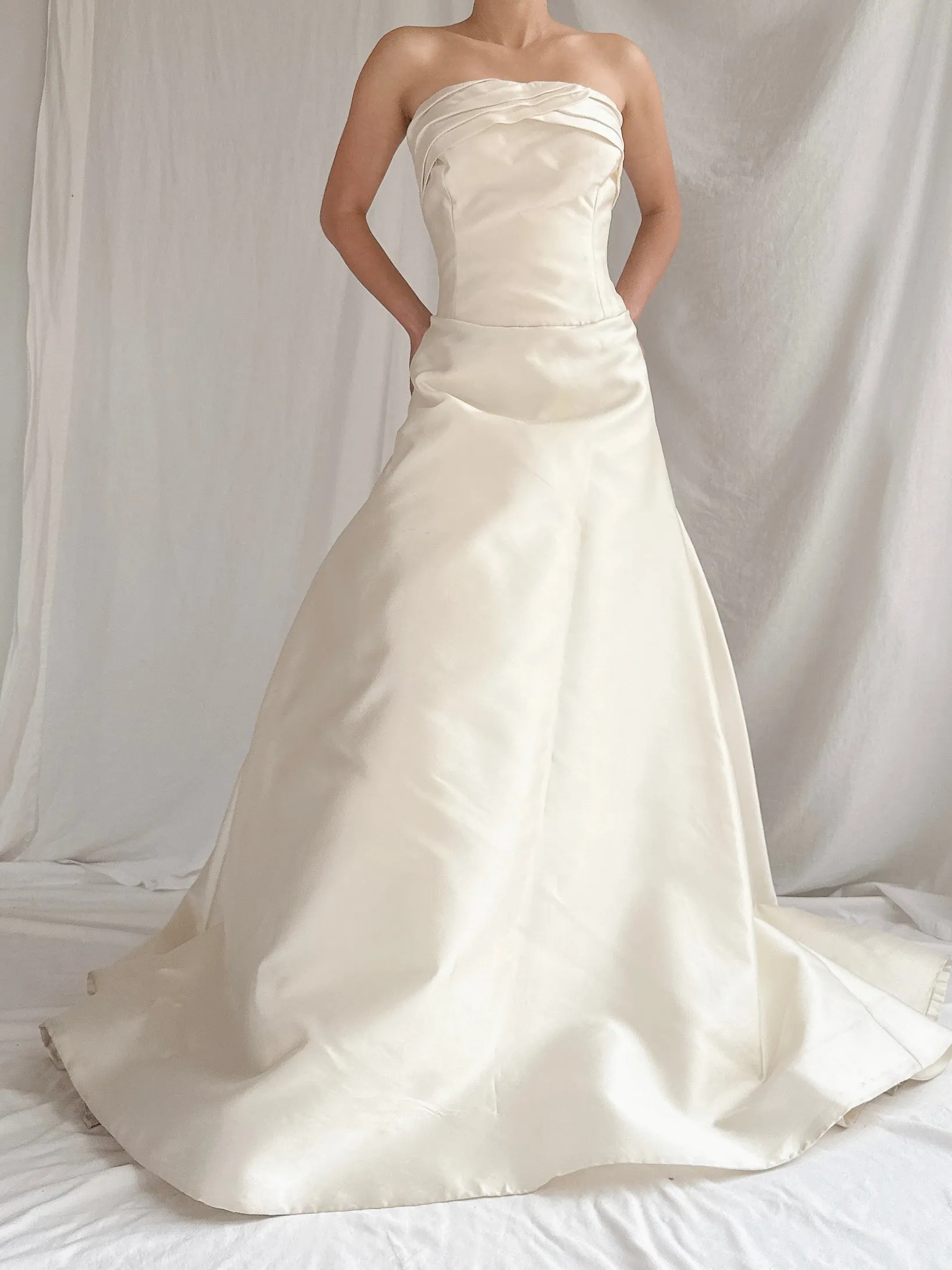 Vintage Vera Wang Silk Mikado Gown - L US 10