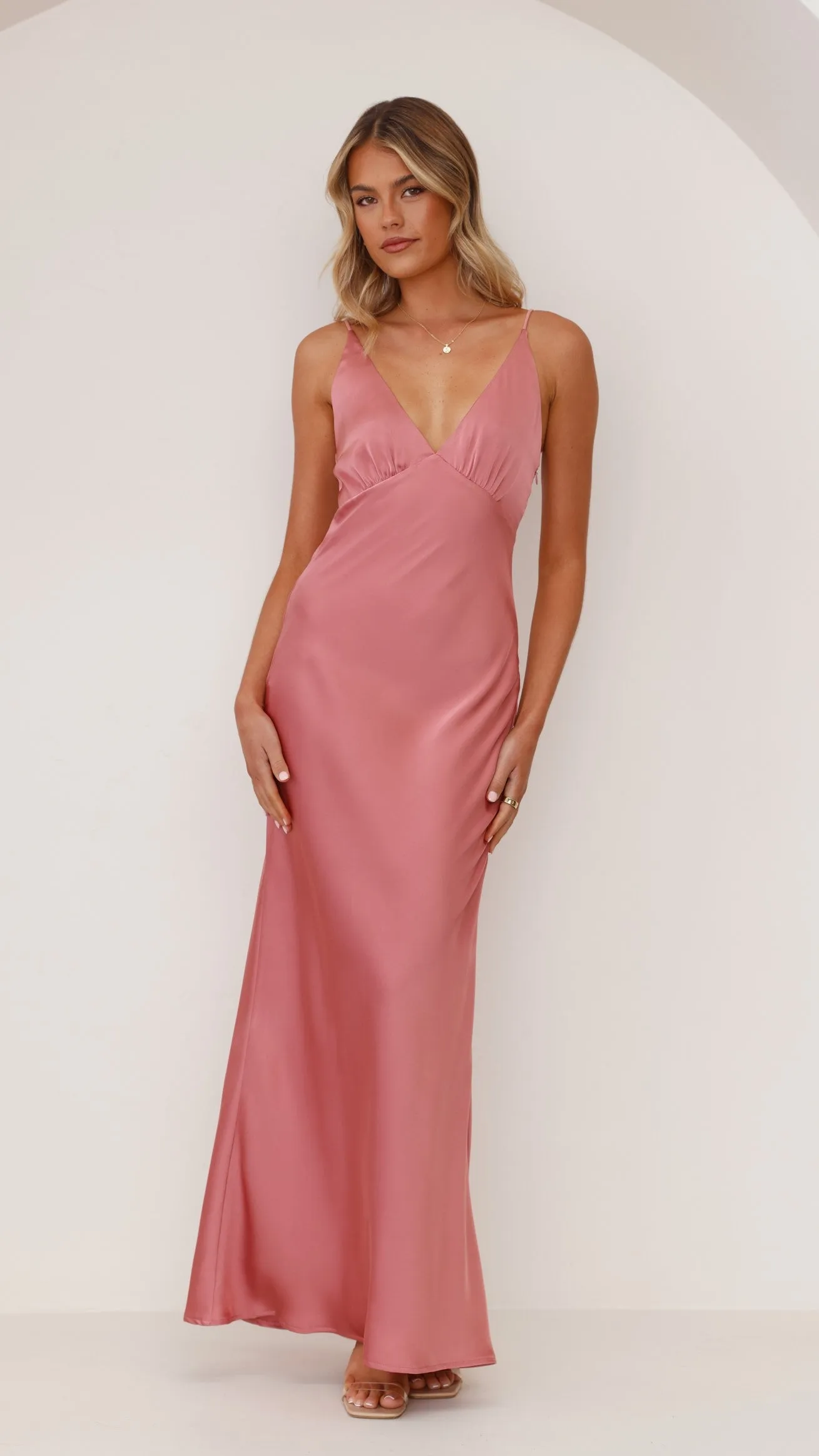 Ziah Maxi Dress - Baked Rose