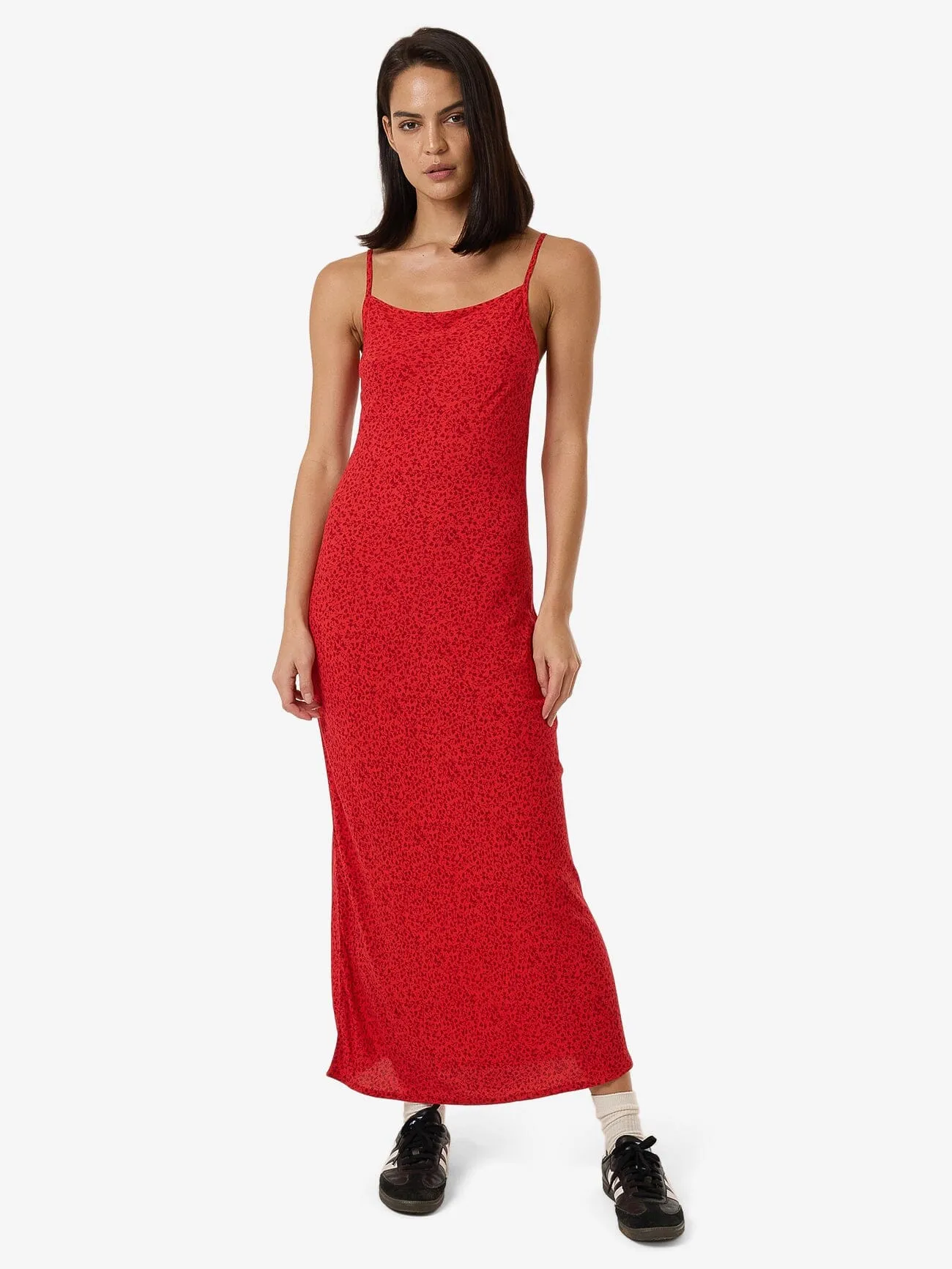 Zinnia Bias Dress - Flame Red